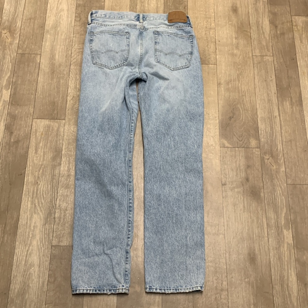 Mens American Eagle 90’s‎ Straight Distressed Washed Denim Jeans - Picture 2 of 7